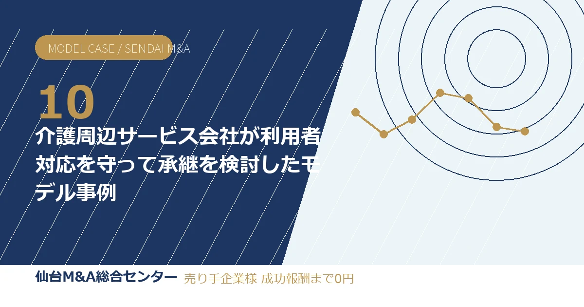 介護周辺サービス会社が利用者対応を守って承継を検討したモデル事例