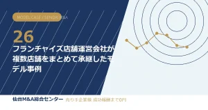 フランチャイズ店舗運営会社が複数店舗をまとめて承継したモデル事例