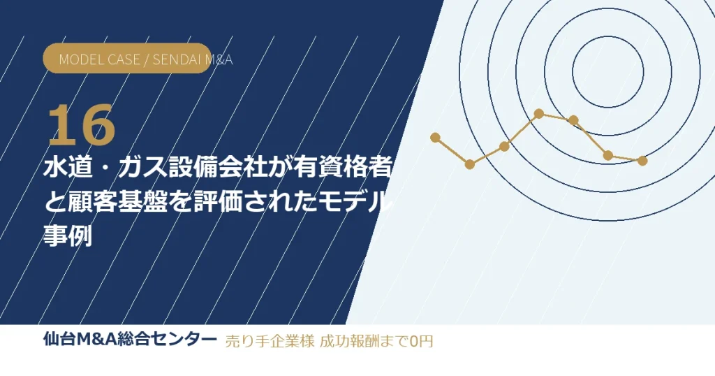 水道・ガス設備会社が有資格者と顧客基盤を評価されたモデル事例
