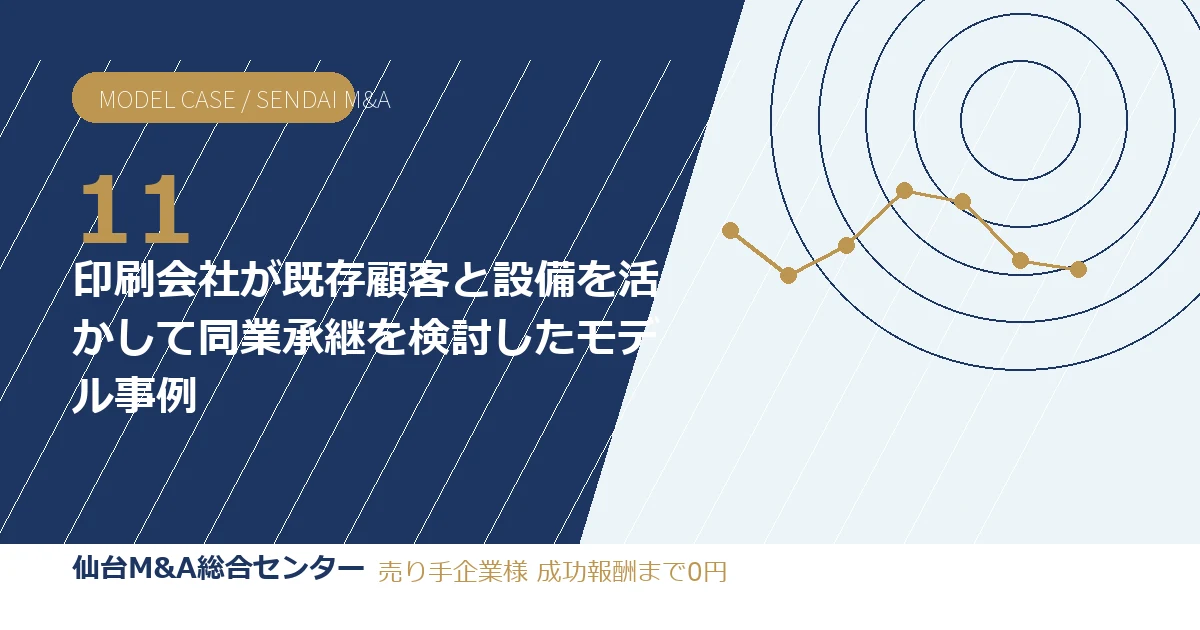 印刷会社が既存顧客と設備を活かして同業承継を検討したモデル事例