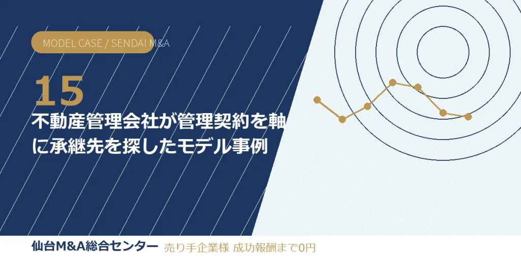 不動産管理会社が管理契約を軸に承継先を探したモデル事例
