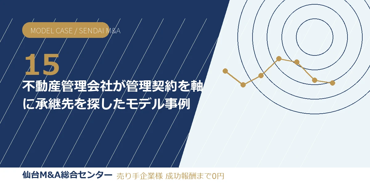 不動産管理会社が管理契約を軸に承継先を探したモデル事例