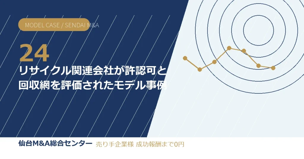 リサイクル関連会社が許認可と回収網を評価されたモデル事例