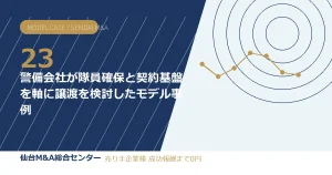 警備会社が隊員確保と契約基盤を軸に譲渡を検討したモデル事例