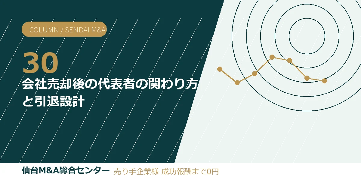 会社売却後の代表者の関わり方と引退設計